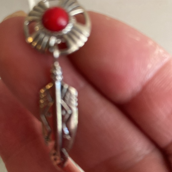 CHRISTMAS π€Ά SALE: BEAUTIFUL STERLING SILVER π GEM/FEATHER EARRINGS $15 Off - Picture 5 of 5